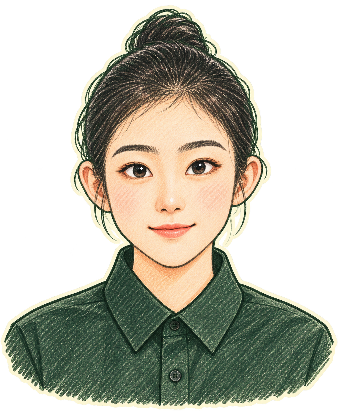 Lris 的彩铅漫画头像